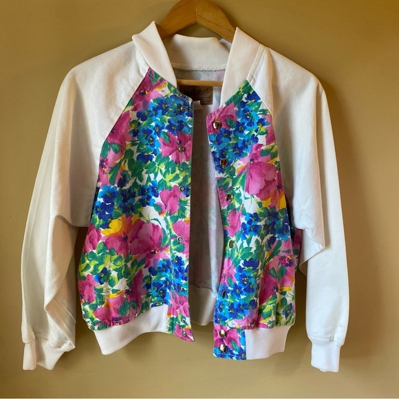 Vintage 90s Action West Floral Denim Jacket Women’s Mediun Cottagecore - Picture 6 of 12